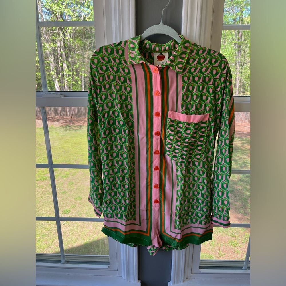 FARM Rio Scarf Mix Romper - Picture 8 of 10